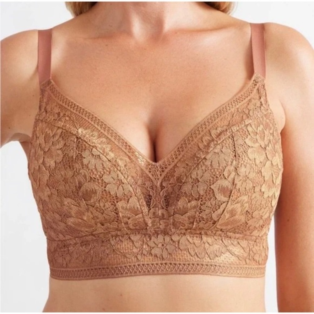 Knix Wireless Lace Longline Bra Size XXXL+